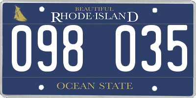 RI license plate 098035
