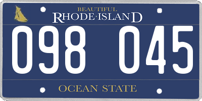 RI license plate 098045