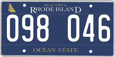 RI license plate 098046