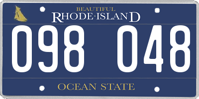 RI license plate 098048