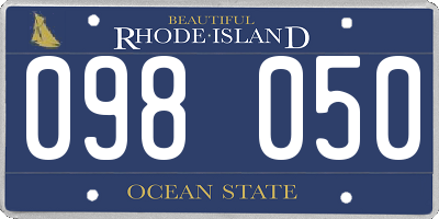 RI license plate 098050