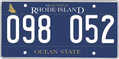 RI license plate 098052