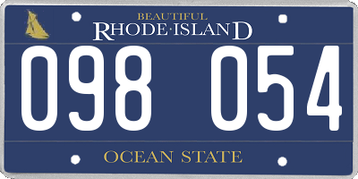 RI license plate 098054