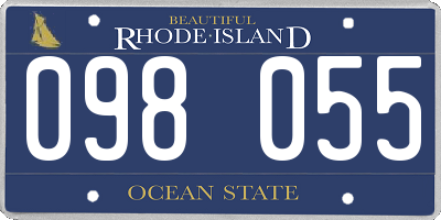 RI license plate 098055