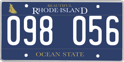 RI license plate 098056