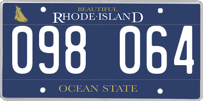 RI license plate 098064