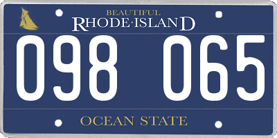 RI license plate 098065