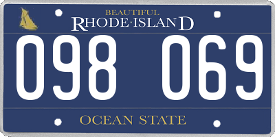 RI license plate 098069