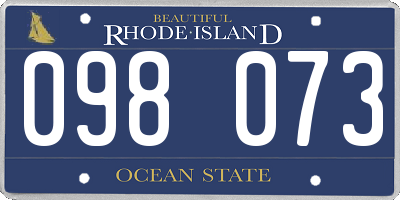 RI license plate 098073