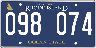 RI license plate 098074