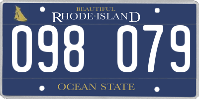 RI license plate 098079