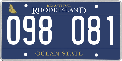 RI license plate 098081