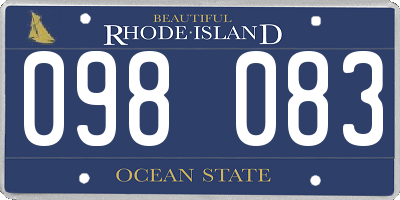 RI license plate 098083