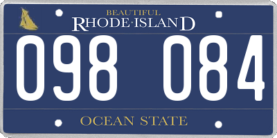 RI license plate 098084