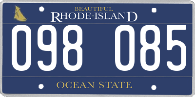 RI license plate 098085