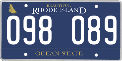 RI license plate 098089