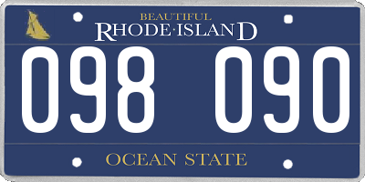 RI license plate 098090
