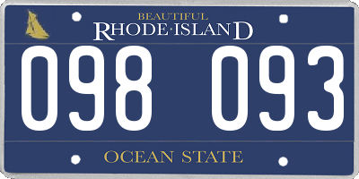 RI license plate 098093