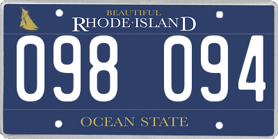 RI license plate 098094