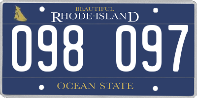 RI license plate 098097