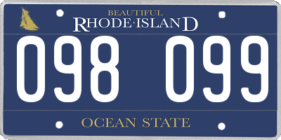 RI license plate 098099