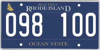 RI license plate 098100