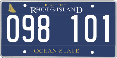 RI license plate 098101