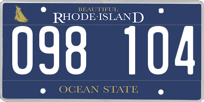 RI license plate 098104