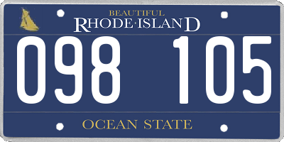 RI license plate 098105