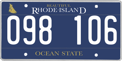 RI license plate 098106