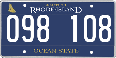 RI license plate 098108