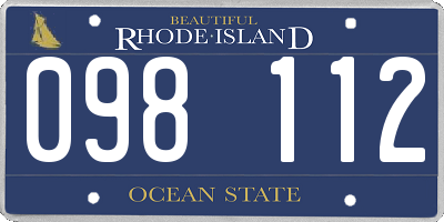 RI license plate 098112