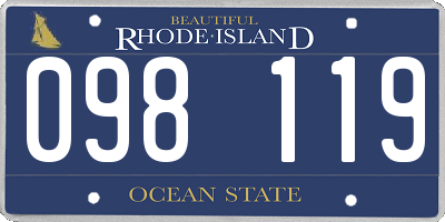 RI license plate 098119