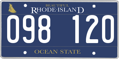 RI license plate 098120