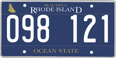RI license plate 098121