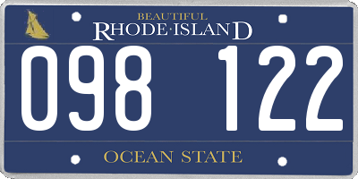 RI license plate 098122