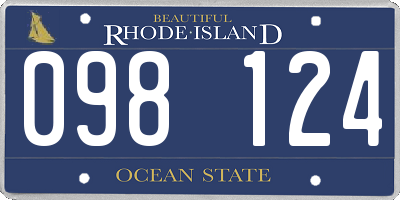 RI license plate 098124