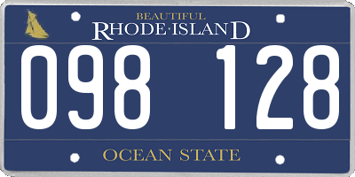 RI license plate 098128