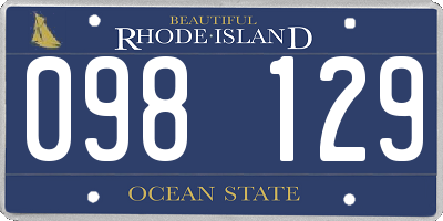 RI license plate 098129