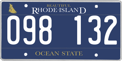 RI license plate 098132