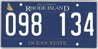 RI license plate 098134