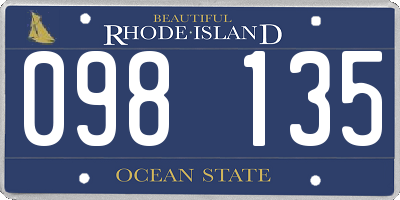 RI license plate 098135