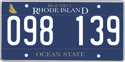 RI license plate 098139