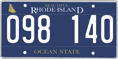 RI license plate 098140