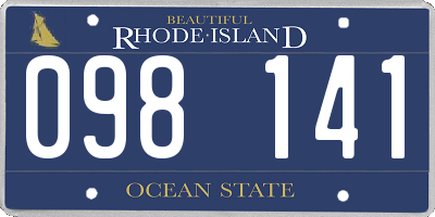 RI license plate 098141