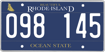 RI license plate 098145
