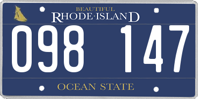 RI license plate 098147