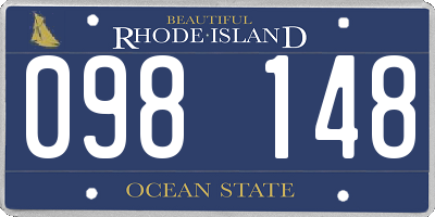 RI license plate 098148