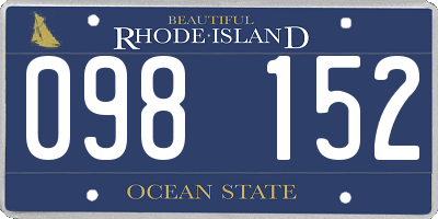 RI license plate 098152