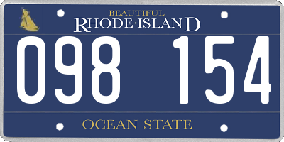 RI license plate 098154